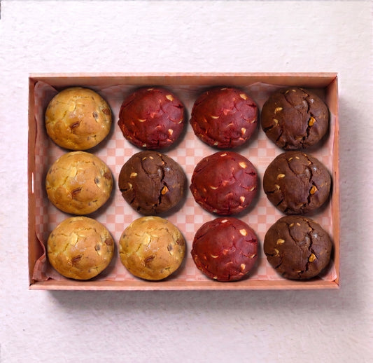 Blue Moon Cookie Box from Double Dribble — an assortment of freshly baked cookies — office morning tea and student event catering in Christchurch