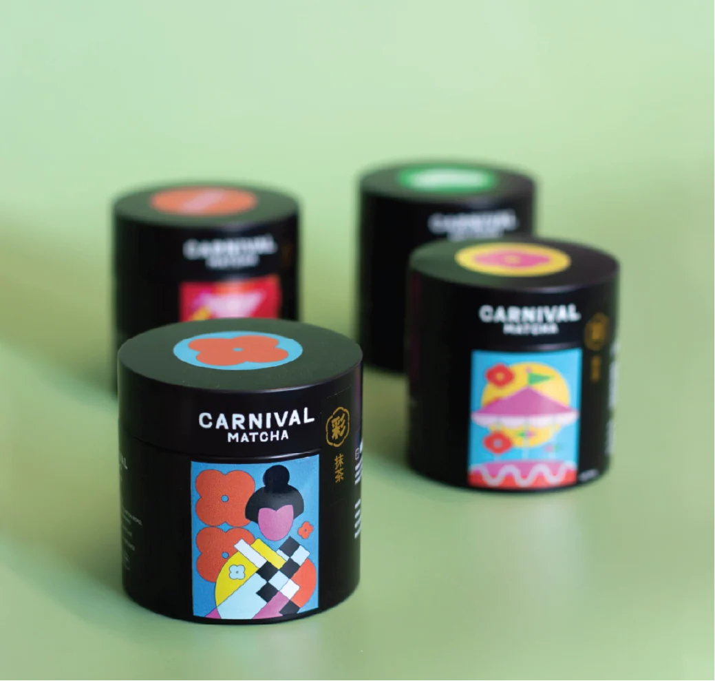 Carnival Matcha tins — the full range of premium Uji matcha