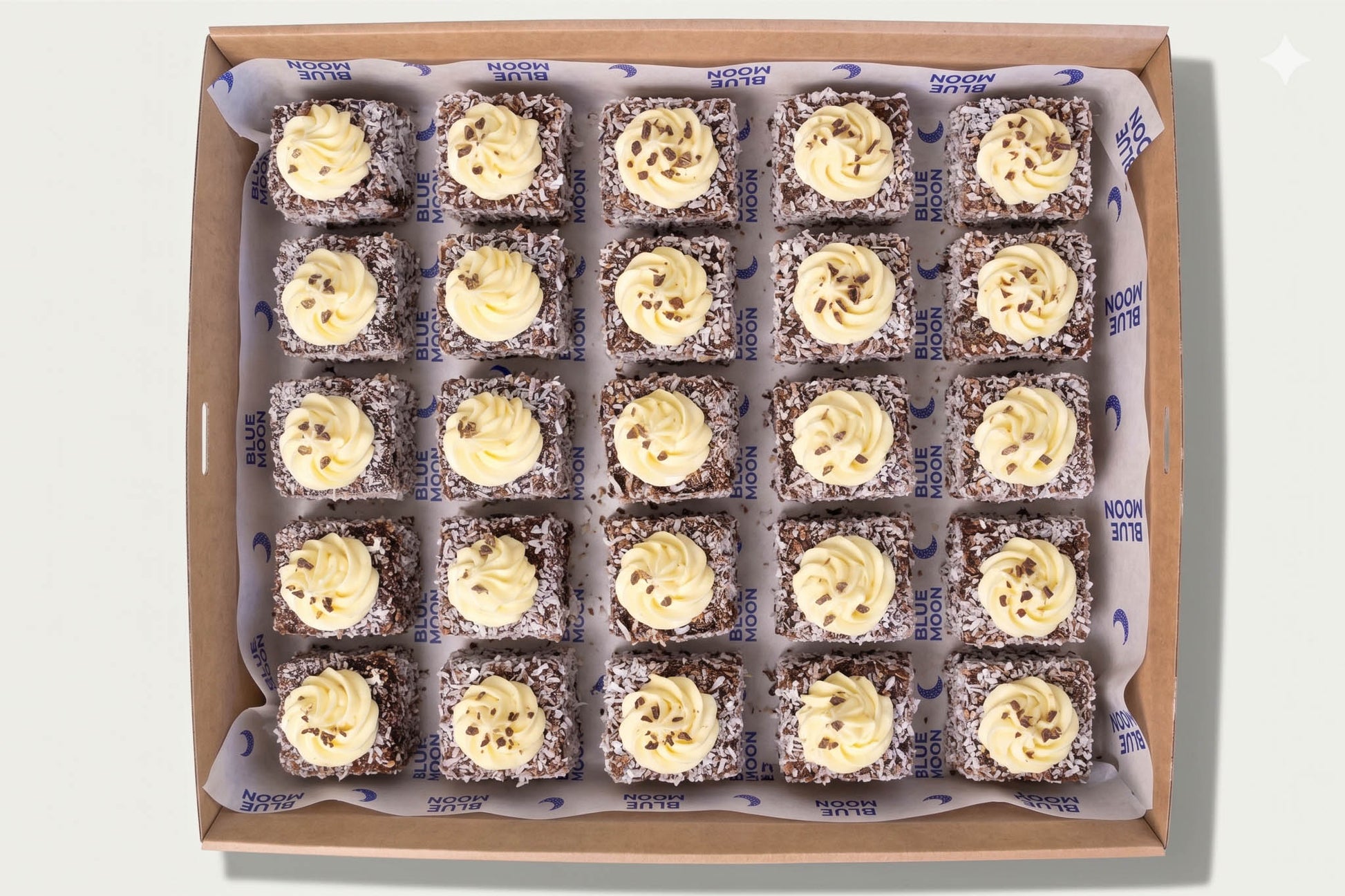 Chocolate lamington for functions, Christchurch catering by Double Dribble, delivered