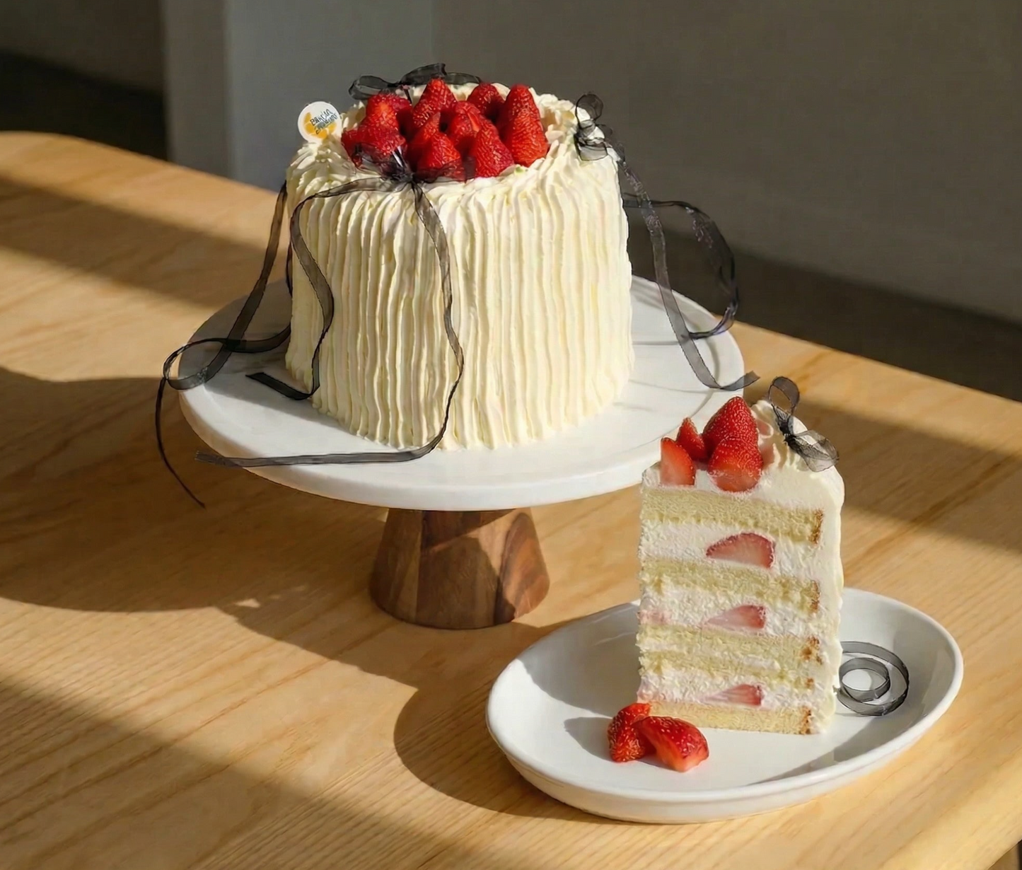 8-inch Custom Triple Layer Shortcake from Double Dribble — a made-to-order triple layer shortcake — birthday, wedding and celebration catering in Christchurch