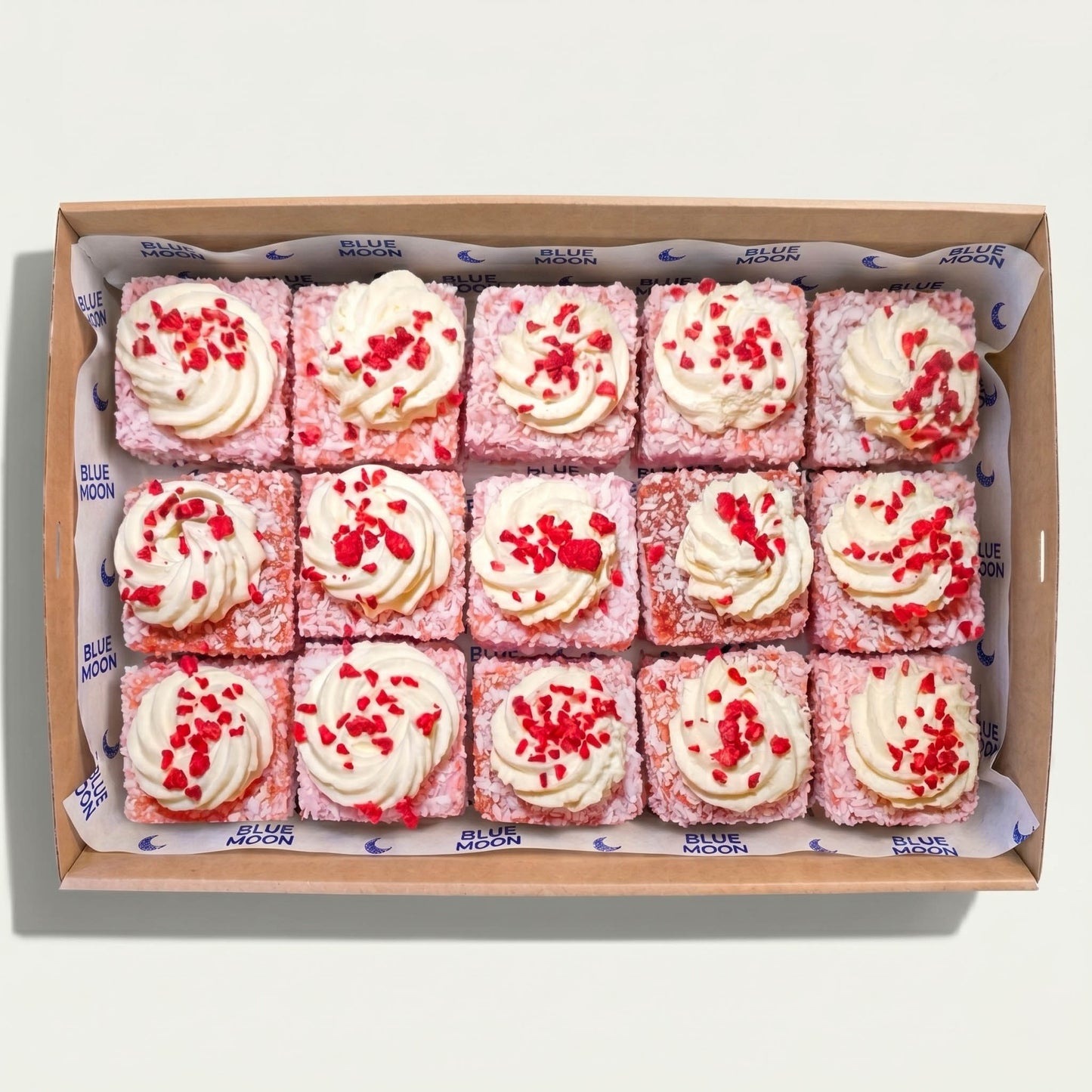 Strawberry lamington Christchurch catering by Double Dribble