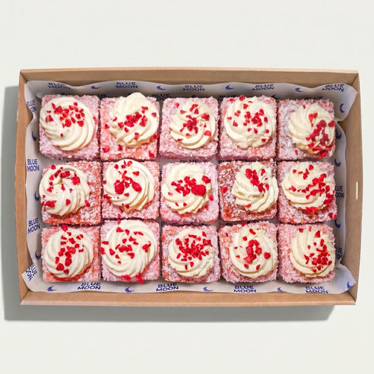 Strawberry lamington Christchurch catering by Double Dribble