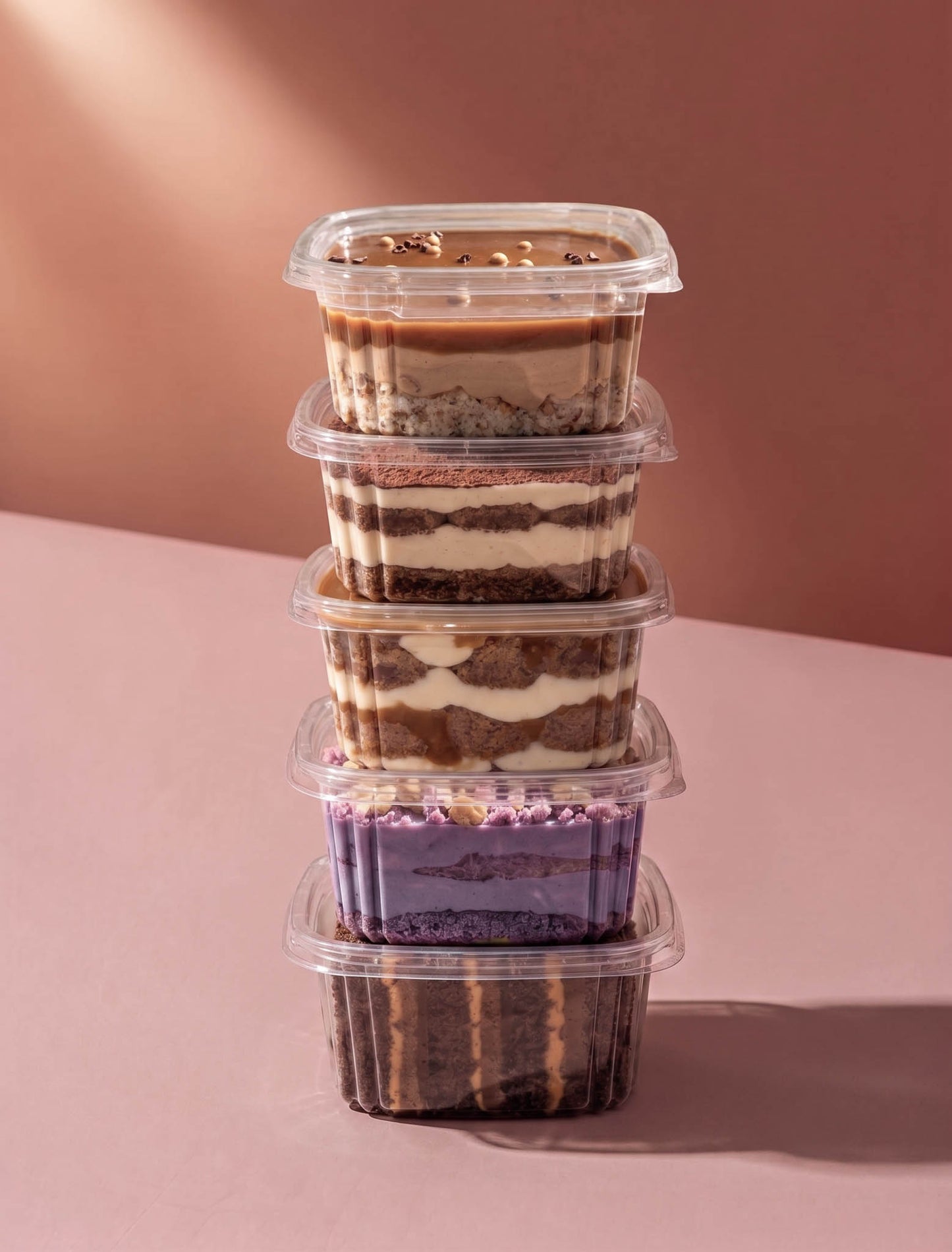 Blue Moon Dessert Box from Double Dribble — an assortment of single-serve Blue Moon Bakehouse patisserie desserts — celebration and office afternoon-tea catering in Christchurch