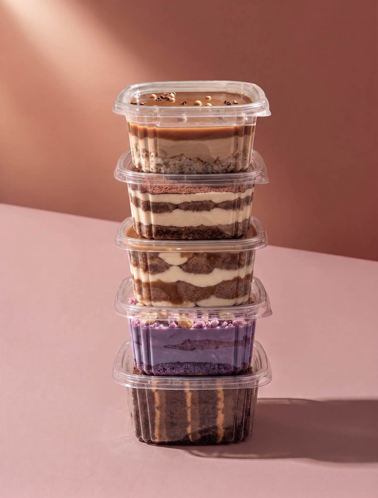 Blue Moon Dessert Box from Double Dribble — an assortment of single-serve Blue Moon Bakehouse patisserie desserts — celebration and office afternoon-tea catering in Christchurch