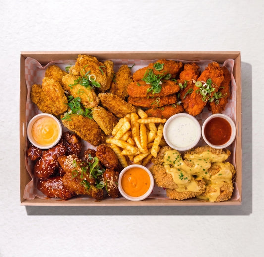 Wings & Tenders Platter (20pc) from Double Dribble — crispy fried chicken wings & golden tenders — office, party & sharing catering in Christchurch